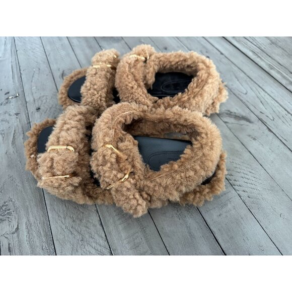 Marni Brown Shearling Sandal Size 40 - Picture 2 of 6